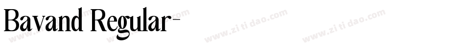 Bavand Regular字体转换